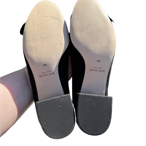 KATE SPADE Pauline Black Suede Slip On Bow Heels - Picture 5 of 7